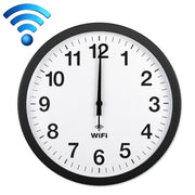 Smart Network Automatic Time Synchronization Wifi Wall Clock Modern Minimalist Silent Living Room Clock, Size:16 inch(Black)