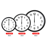 Smart Network Automatic Time Synchronization Wifi Wall Clock Modern Minimalist Silent Living Room Clock, Size:16 inch(Black)
