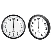 Smart Network Automatic Time Synchronization Wifi Wall Clock Modern Minimalist Silent Living Room Clock, Size:16 inch(Black)