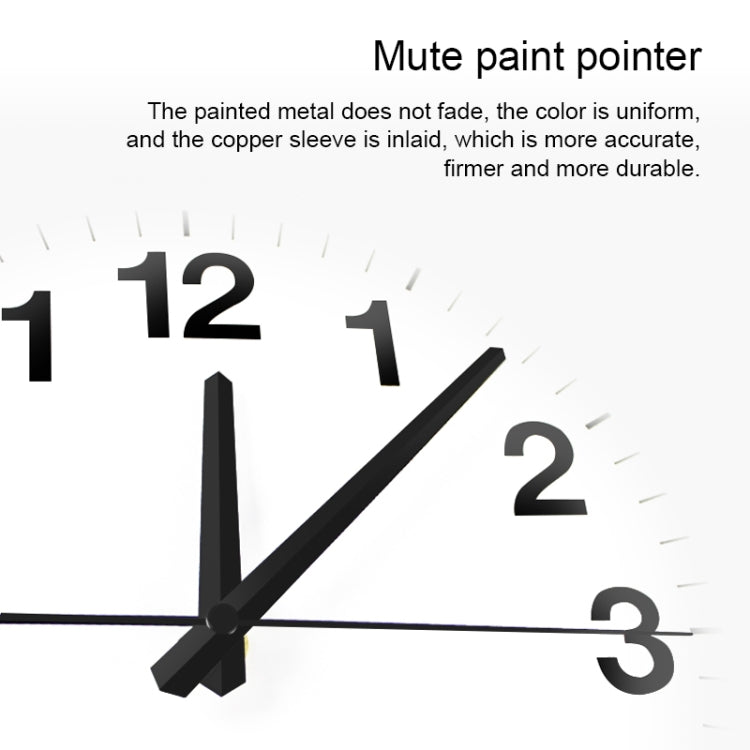 Smart Network Automatic Time Synchronization Wifi Wall Clock Modern Minimalist Silent Living Room Clock, Size:16 inch(Black)