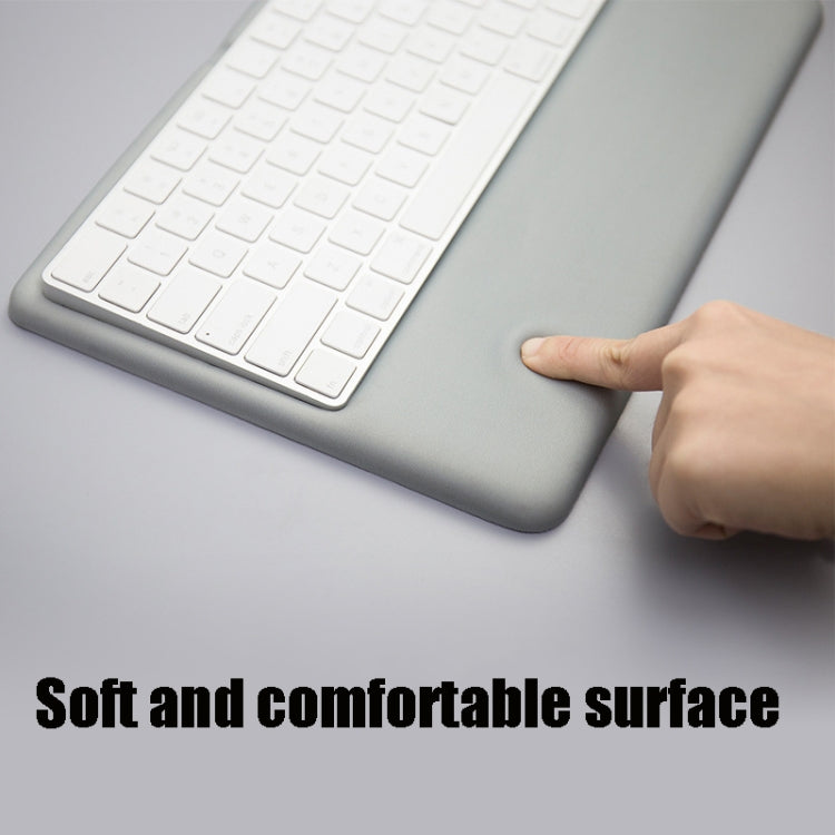Wireless Keyboard Support Memory Foam Silicone Wrist Pad Base for Apple Magic Keyboard 2, Size:L(Grey)