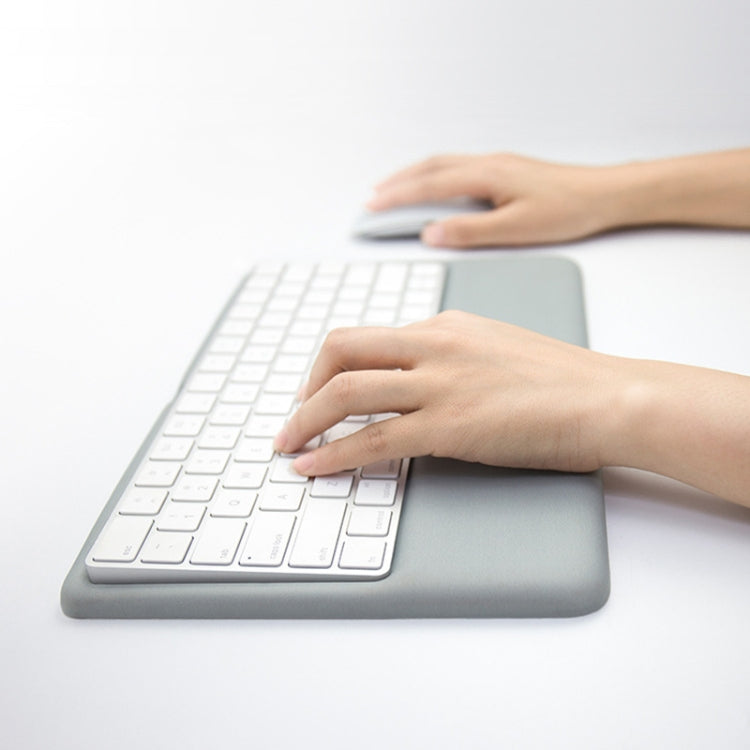 Wireless Keyboard Support Memory Foam Silicone Wrist Pad Base for Apple Magic Keyboard 2, Size:L(Grey)