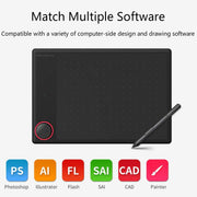 10Moons G30 Magic Circle Digital Tablet Can Be Connected To Mobile Phone Hand-Painted Board Painting Drawing Board with 8192 Passive Pen