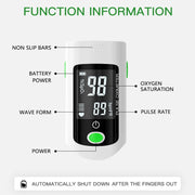 X1805 Oxygen Saturation Detector Medical Monitoring Heart Rate Finger Clip Oximeter (Blue)