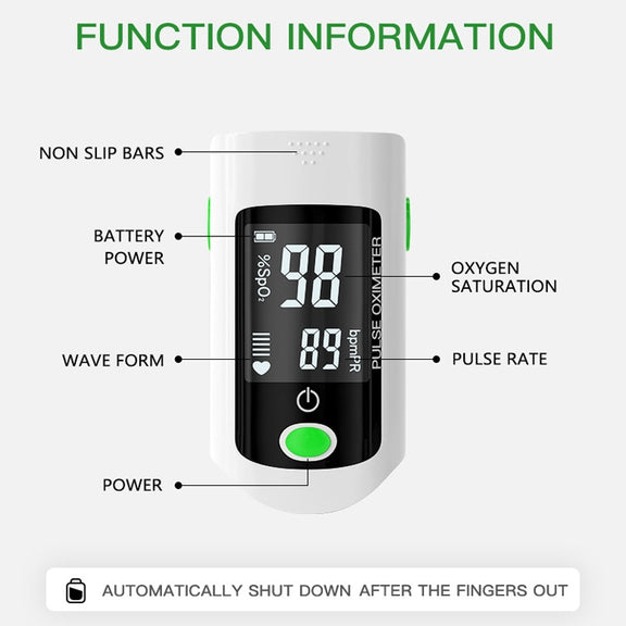 X1805 Oxygen Saturation Detector Medical Monitoring Heart Rate Finger Clip Oximeter (Blue)