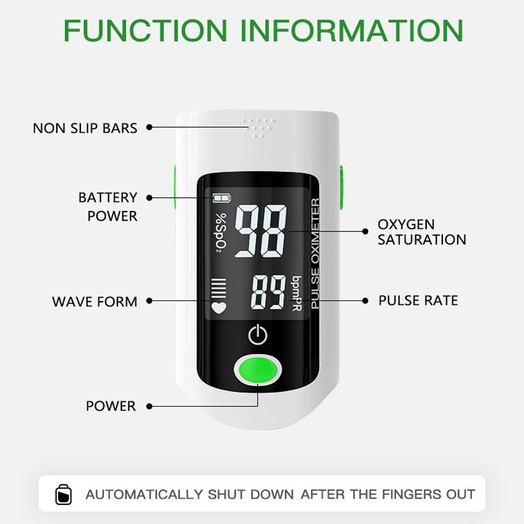 X1805 Oxygen Saturation Detector Medical Monitoring Heart Rate Finger Clip Oximeter (Blue)