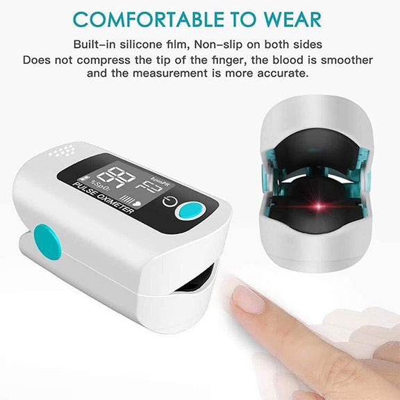 X1805 Oxygen Saturation Detector Medical Monitoring Heart Rate Finger Clip Oximeter (Blue)