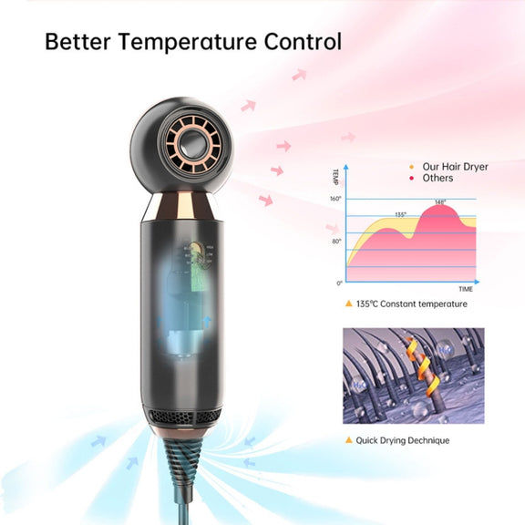 Mdjc-806 Travel Leafless Mini Hair Dryer Hotel Wall-Mounted Hair Dryer(US Plug)