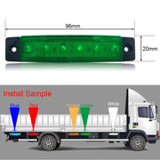 4 PCS 12V 6 SMD Auto Car Bus Truck Wagons External Side Marker Lights LED Trailer Indicator Light Rear Side Lamp(White)