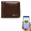 Men Leather Business Wallet Smart Anti-Lost Anti-Theft Wallet, Style:Smart(Brown) - free shipping - PMc TechLife - Order now!