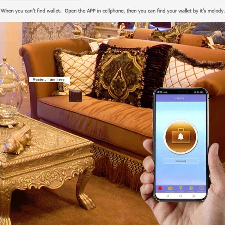 Men Leather Business Wallet Smart Anti-Lost Anti-Theft Wallet, Style:Smart(Brown) - free shipping - PMc TechLife - Order now!