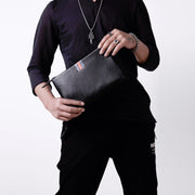 Men Leather Casual Clutch Leather Smart Anti-Theft & Anti-Lost Coin Purse, Size:Small