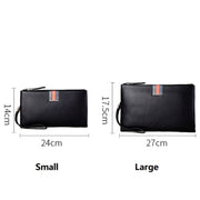 Men Leather Casual Clutch Leather Smart Anti-Theft & Anti-Lost Coin Purse, Size:Small