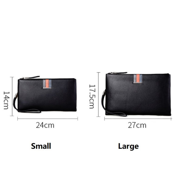Men Leather Casual Clutch Leather Smart Anti-Theft & Anti-Lost Coin Purse, Size:Small