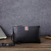Men Leather Casual Clutch Leather Smart Anti-Theft & Anti-Lost Coin Purse, Size:Small