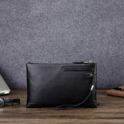 Men Leather Casual Clutch Leather Smart Anti-Theft & Anti-Lost Coin Purse, Size:Small