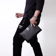 Men Leather Casual Clutch Leather Smart Anti-Theft & Anti-Lost Coin Purse, Size:Small