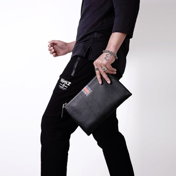 Men Leather Casual Clutch Leather Smart Anti-Theft & Anti-Lost Coin Purse, Size:Small