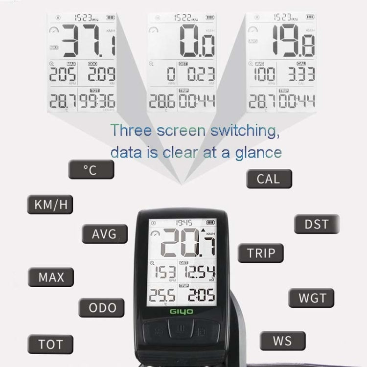 GIYO M4 Bicycle Computer Bluetooth Wireless Road Bike Speedometer Odometer - free shipping - PMC Jewellery - Order now!