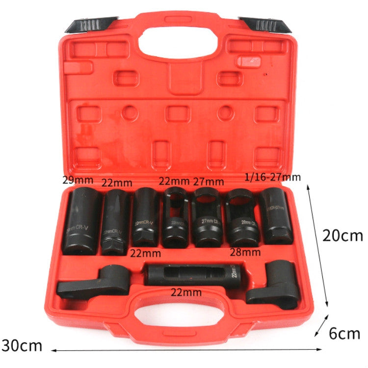 10 In 1 Oxygen Sensor Sleeve Removal Tool Wrench Set - Hand Tool Sets by PMC TechLife | Online Shopping South Africa | PMC TechLife | Buy Now Pay Later Mobicred