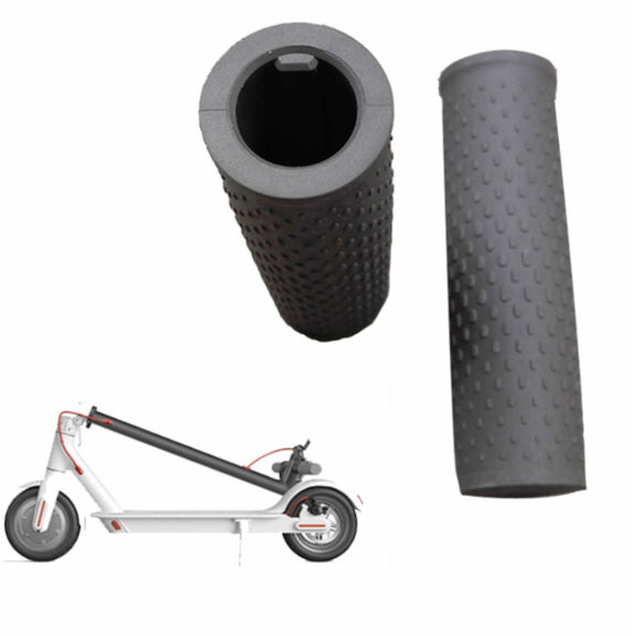 A Pair For Xiaomi Electric Scooter Silicone Car Handles Replace Non-slip Car Handles, Size:One Size(Light Grey)