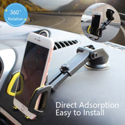 Car Phone Holder Car Air Outlet Mobile Phone Holder Suction Cup Navigation Instrument Panel General, Style:2 in 1(Red)