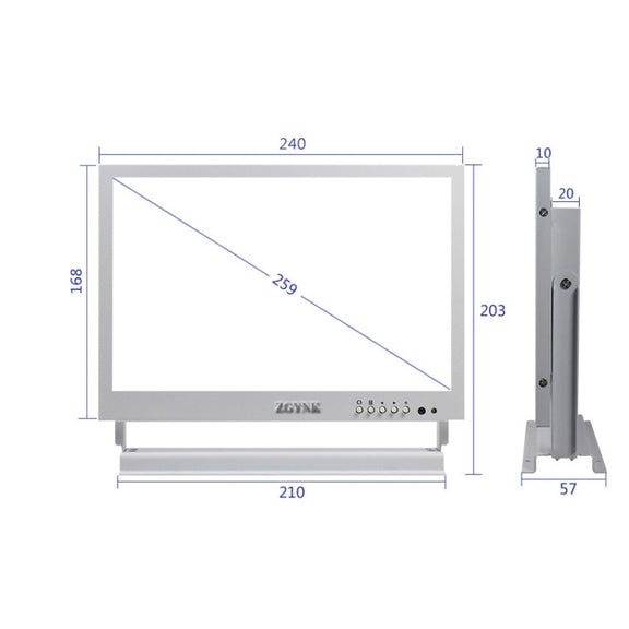 ZGYNK TB1016 10 Inch LCD Screen Ear Picking Equipment High-Definition Video Storage Display, US Plug, Specification: Regular Version
