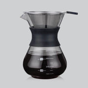 High Temperature Resistant Coffee Maker, Capacity:400ml, Style:With Strainer