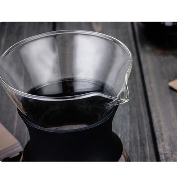 High Temperature Resistant Coffee Maker, Capacity:400ml, Style:Without Strainer