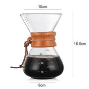 Hand Coffee Pot High Temperature Resistant 400ml Glass Coffee Pot, Style:Pot Without Strainer