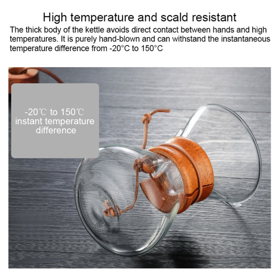 Hand Coffee Pot High Temperature Resistant 400ml Glass Coffee Pot, Style:Pot Without Strainer