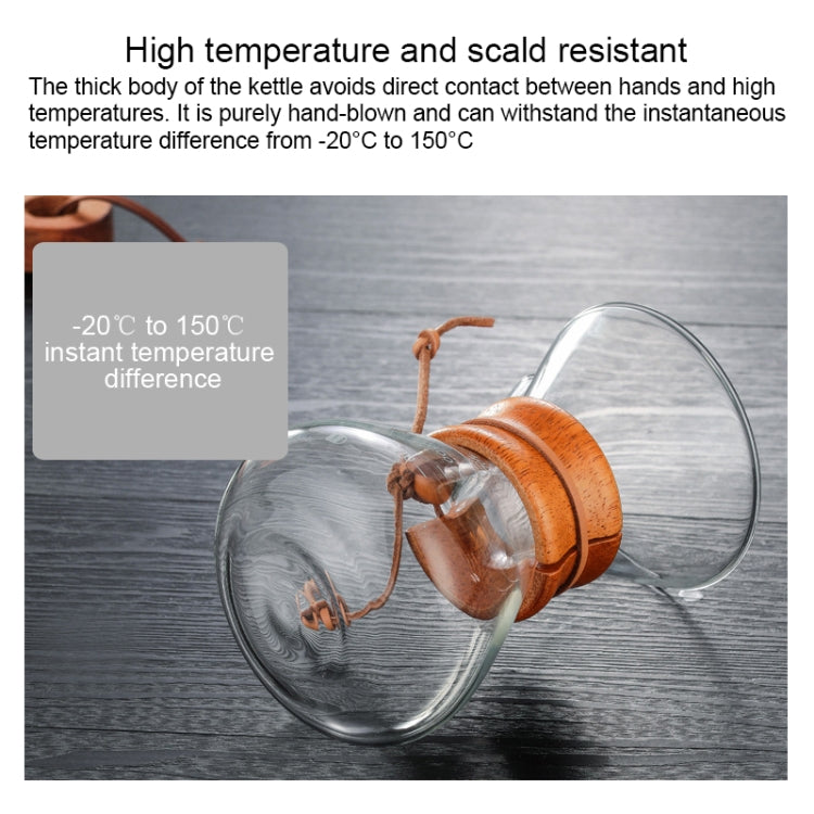 Hand Coffee Pot High Temperature Resistant 400ml Glass Coffee Pot, Style:Pot Without Strainer