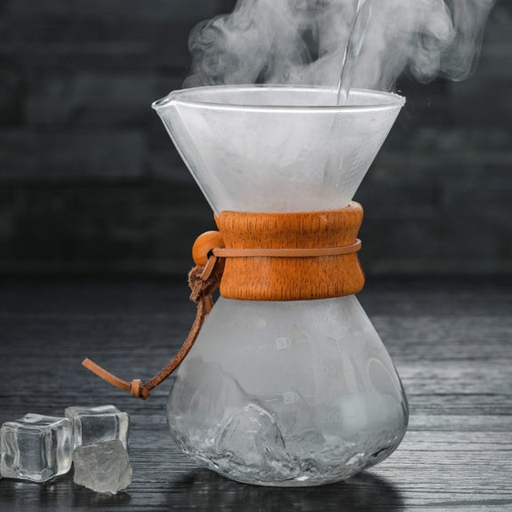 Hand Coffee Pot High Temperature Resistant 400ml Glass Coffee Pot, Style:Pot Without Strainer