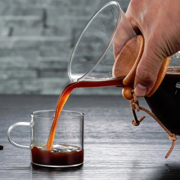 Hand Coffee Pot High Temperature Resistant 400ml Glass Coffee Pot, Style:Pot Without Strainer