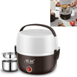 LINGRUI Multi-Function Electric Lunch Box Electric Heating Insulation Cooking Mini Rice Cooker, CN Plug, Specification:Double Layer(Purple) - free shipping - PMC TechLife - Order now!