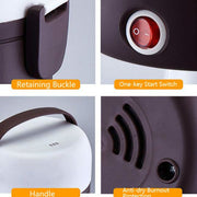 LINGRUI Multi-Function Electric Lunch Box Electric Heating Insulation Cooking Mini Rice Cooker, CN Plug, Specification:Double Layer(Purple)