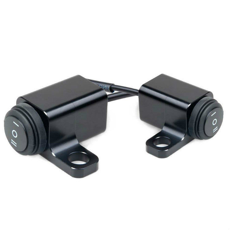 2 PCS / Set Motorcycle LED Lights Rearview Mirror Left And Right Switches Waterproof Boat-Shaped Switches - Others by PMC TechLife | Online Shopping South Africa | PMC TechLife | Buy Now Pay Later Mobicred