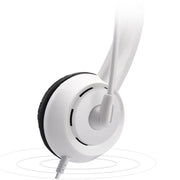 DANYIN DT326 Head-mounted Desktop Computer Children Learning Wire Headset with Microphone, Cable Length:1.8m, Style:3.5mm Two-hole(White)
