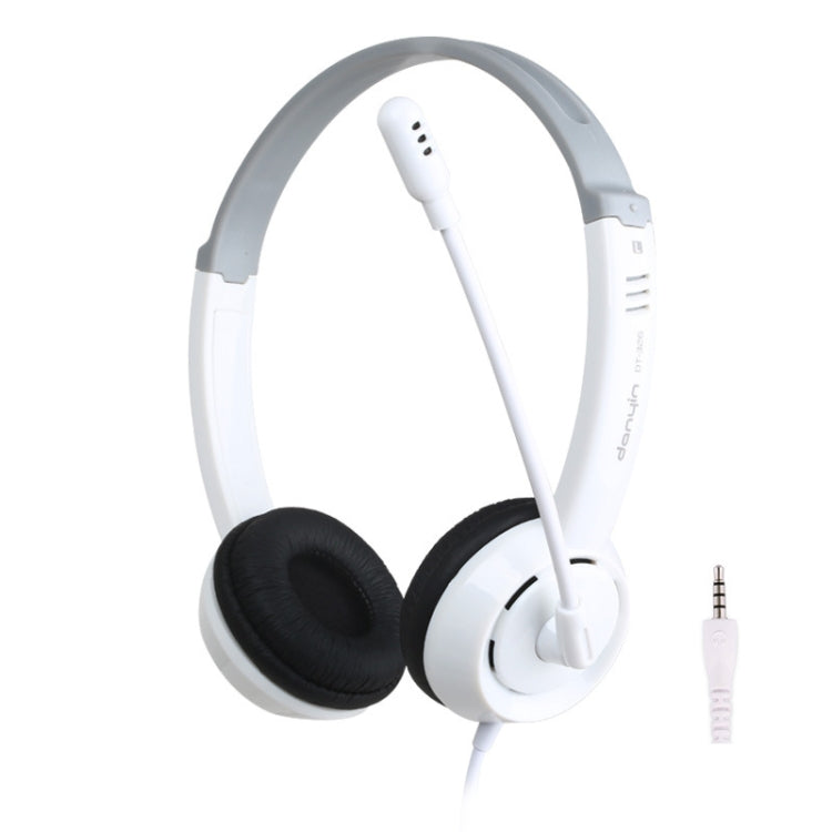 DANYIN DT326 Head-mounted Desktop Computer Children Learning Wire Headset with Microphone, Cable Length:1.8m, Style:Single Hole Four-level(White) - free shipping - PMC Jewellery - Order now!