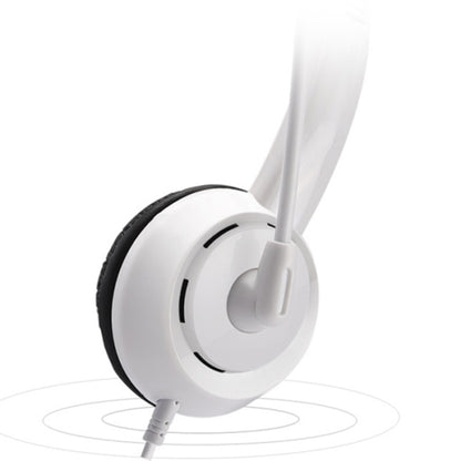DANYIN DT326 Head-mounted Desktop Computer Children Learning Wire Headset with Microphone, Cable Length:1.8m, Style:Single Hole Four-level(White) - free shipping - PMC Jewellery - Order now!