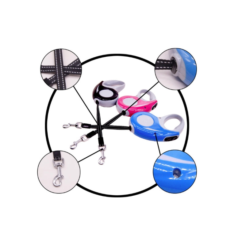 Automatic Pet Traction Device Household Dog Walking Retractable Traction Rope, Length:5m(Blue)