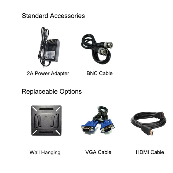 ZGYNK HB1303Q Embedded Industrial Capacitive Touch Display, US Plug, Size: 15.6 inch, Style:Resistor