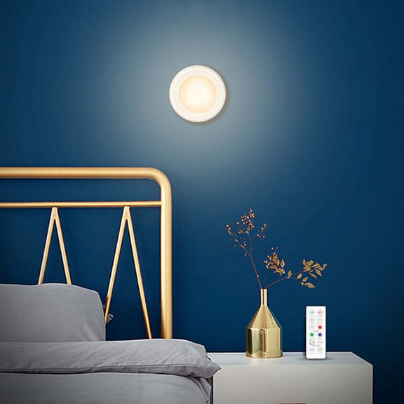 6 PCS / Set 16 Color RGB LED Night Light Strobe Atmosphere Pat Light Remote Control Cabinet Light with 2 Remote Control