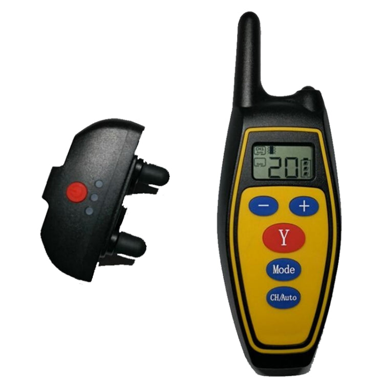 Dog Training Device Remote Control Bark Control Charging Waterproof Pet Training Collar with Electric Shock Vibration(Yellow) - Training Aids by PMC TechLife | Online Shopping South Africa | PMC TechLife | Buy Now Pay Later Mobicred