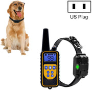 Bark Stopper Dog Training Device Dog Collar with Electric Shock Vibration Warning(US Plug)