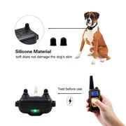 Bark Stopper Dog Training Device Dog Collar with Electric Shock Vibration Warning(AU Plug)