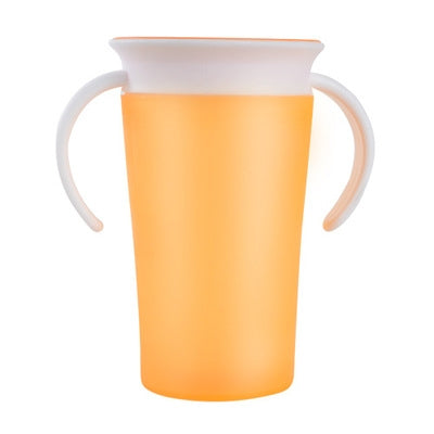 360 Degrees Rotated Baby Learning Drinking Cup With Double Handle Flip(Yellow) - Cups & Silicone Nipple by PMC TechLife | Online Shopping South Africa | PMC TechLife | Buy Now Pay Later Mobicred