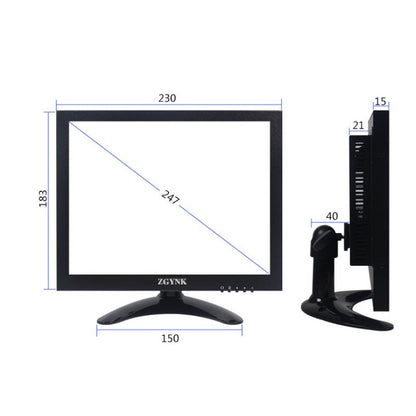 ZGYNK B1042 Portable High-Definition Metal Computer Monitor Display, Size:9.7 inch VGA AV HDMI BNC - free shipping - PMC Jewellery - Order now!