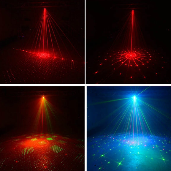 MN-R60 USB Rechargeable Mini Voice-activated Laser Light Christmas Home Entertainment Flash LED Laser Atmosphere Light Stage Light