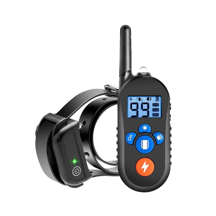 800m Remote Control Electric Shock Bark Stopper Vibration Warning Pet Supplies Electronic Water-resistant Collar Dog Training Device, Style:556-1(UK Plug)